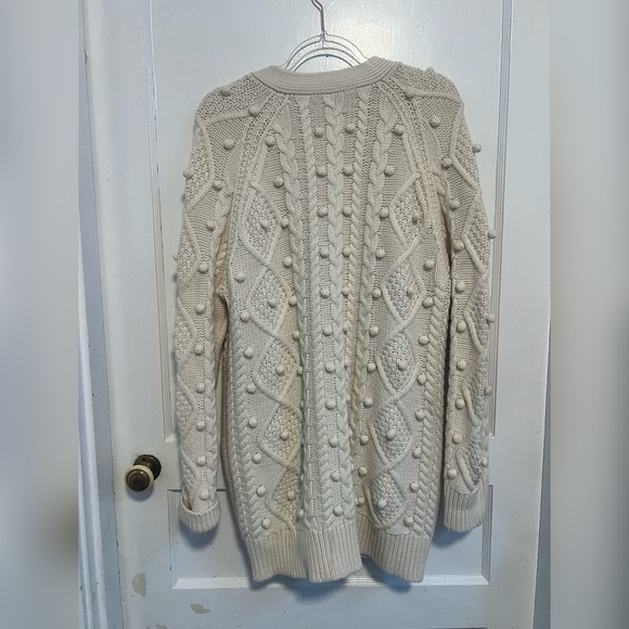 Aritzia Alps Merino wool-cotton cable-knit cardigan Size S $198 LIKE NEW - Picture 7 of 7